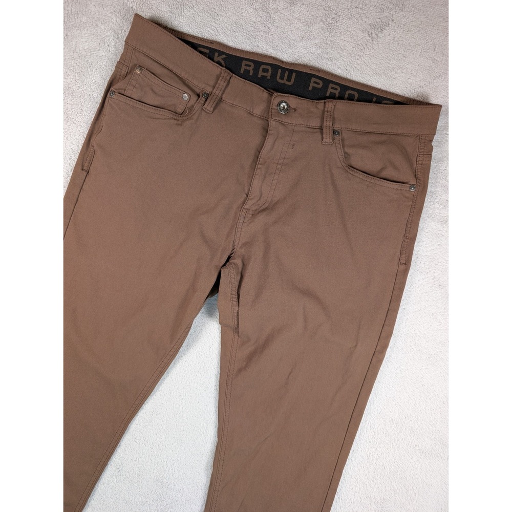 Projek Raw Pro Mens Brown Stretch 5 Pocket Pants Size 38‎ Casual Trousers